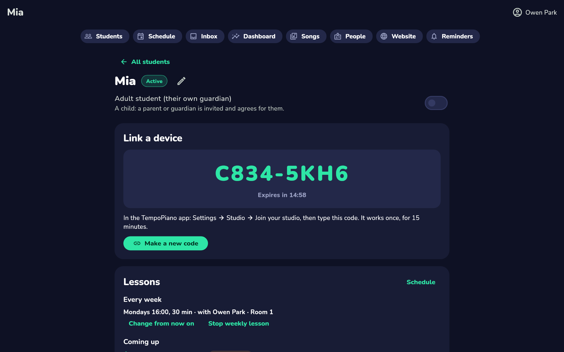 Linking the app